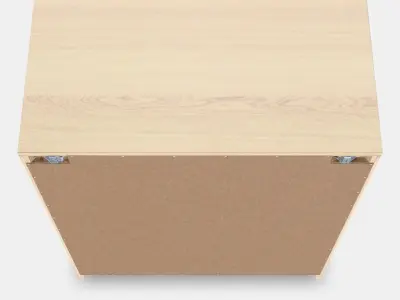 MALM chest of drawers with 4 drawers 2 Low-poly 3D model