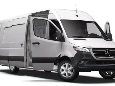 Mercedes Benz Sprinter L4H2 RWD HQ Interior 2025 3D model
