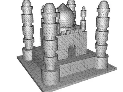 Classic Cartoon Palace Low-poly 3D model
