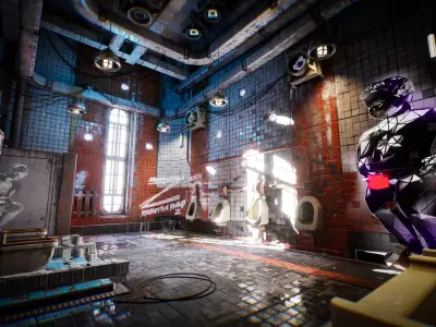 Cyberpunk Toilet Low-poly 3D model