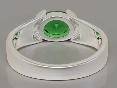 Half bezel set oval shape diamond solitaire ring Free 3D print model