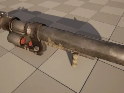 Handmade Shotgun Low-poly 3D model purchase