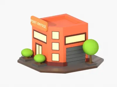 Post Office 3D Illustration 3D model