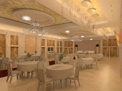 Ballroom hall Revit Model 3D model