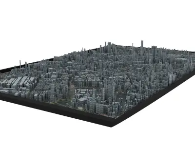 City of Minsk  Low-poly 3D model