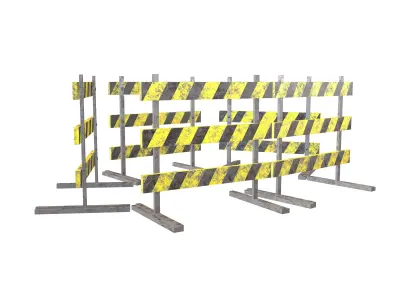 Road Barriers v3 006 Low-poly 3D model