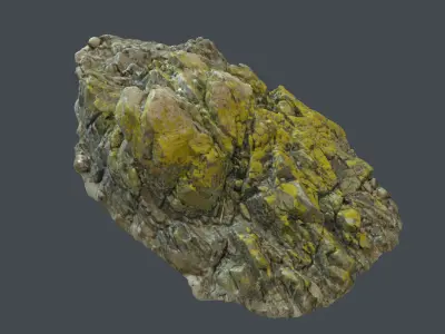 3d scanned rock cliff P 3D model