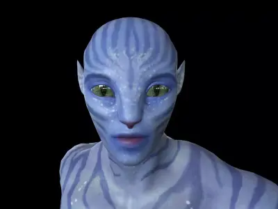 AVTR004 Avatar Running Animation 3D model