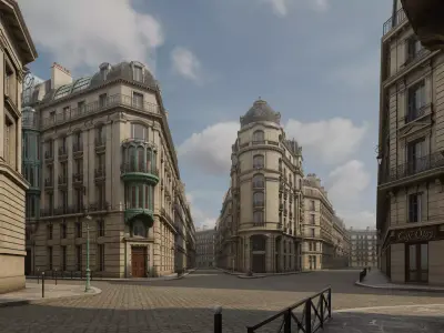 Paris Boulevard 3D model
