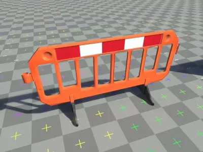 Road segregation barrier  Chapter 8  - road works Low-poly 3D model