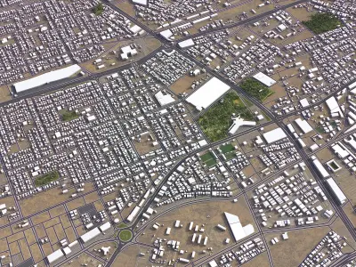 Buraydah - City 3D Model Low-poly 3D model