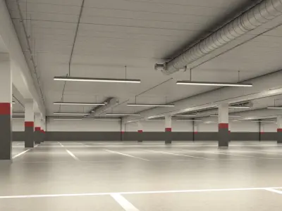 Underground Parking Garage 1 3D model