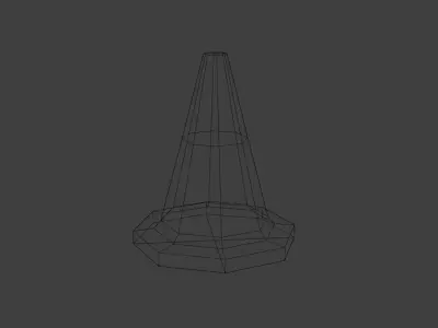 Low Poly Traffic Cone Free low-poly 3D model
