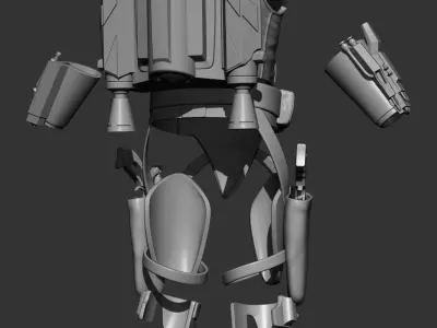 Jango Fett One12 Scale Armor 3D STL Files 3D print model