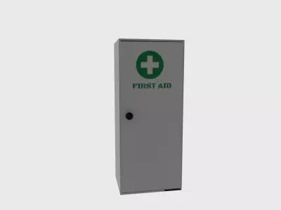 First aid cabinet Low-poly 3D model