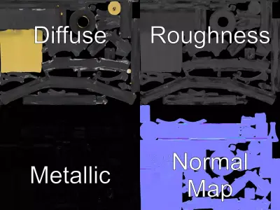 Elegant Iron Candle Holder model pack Low-poly 3D model