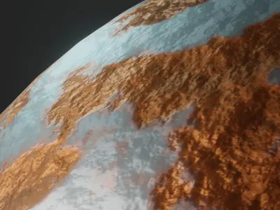 Metallic rusty space orb  3D model