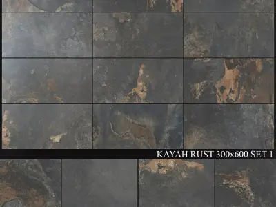 Yurtbay Seramik Kayah Rust 300x600 Set 1 3D model