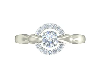 Women Wedding Engagement Ring 3D print model 25