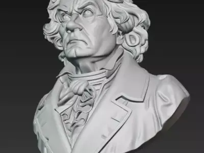 Ludwig van Beethoven Bust 3D print model