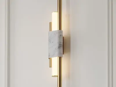 Copper Wall Lamp 3D model