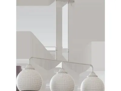 Chandelier VITALUCE Carat trio 3xE27 max 60W 3D model