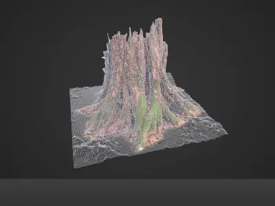 Photorealistic tree root from scan for renders 3D model