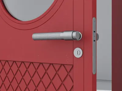 Aluminium door 360 3D model