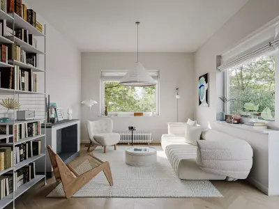 Modern style living room 3D model