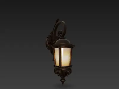 Realistic wall lamp 3D model