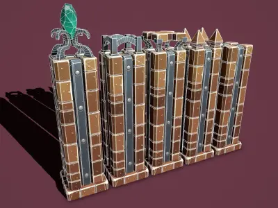 Fantasy obelisk 2 Low-poly 3D model