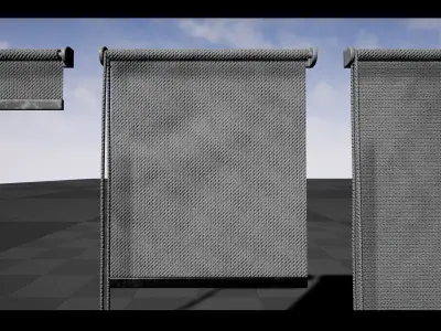 Window Blinds Shutter Gameready Optimized Low Poly 3D Model Low-poly 3D model