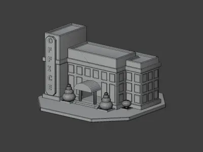 Office 3D Illustration 3D model