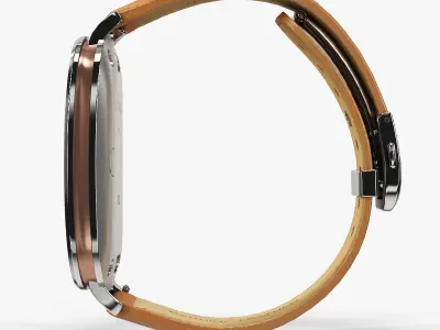 Asus ZenWatch WI500Q smartwatch Low-poly 3D model