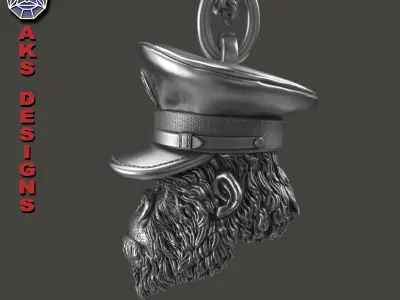 Animal Pendant jewelry Army captain Guerilla v150 3D print model