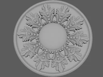 rosette ornate ceiling medallion 3D model purchase