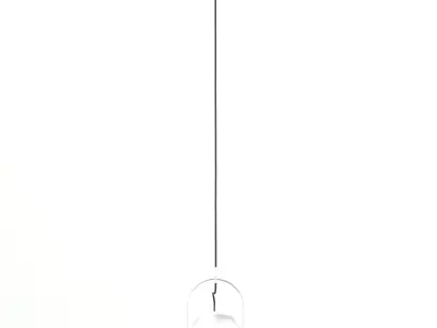 Round Metal Hanging Lamp 3D Model 3D model