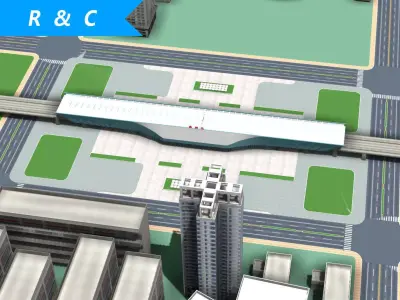 shu zhou railway station 3D model