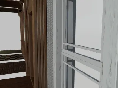 Modular House Interior Low-poly 3D model