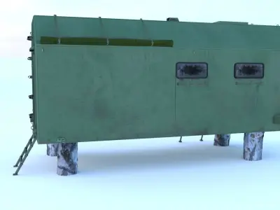 Truck bunker with ladder 3D model