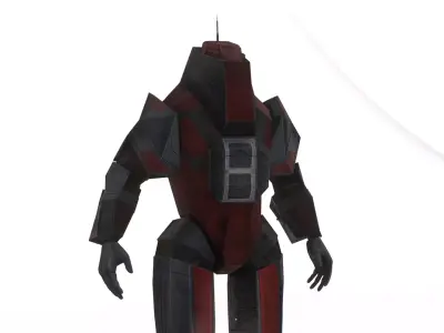 Robotic Soldier Gamma Heavy Combat Mech 3D Model Low-poly 3D model