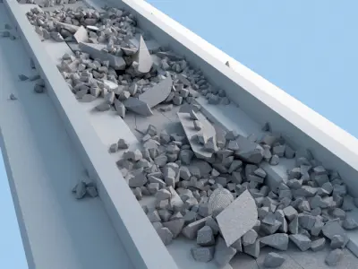 Road Sewege Collapse Simulation 3D model