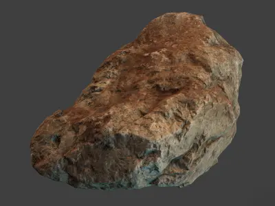 Boulder Stone Low-poly 3D model
