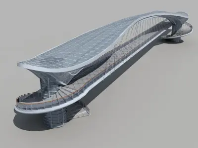 Pedestrian Bridge 3D model