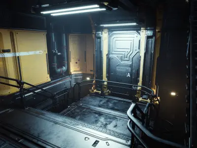 JUPITER - Sci-Fi Modular Environment UE Kit  Low-poly 3D model