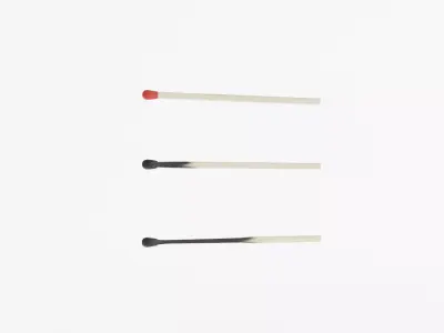 Matches - 3 Versions Low-poly 3D model