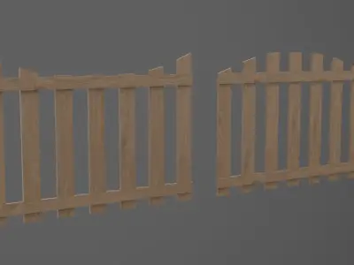 16 Picket fence styles 3D model