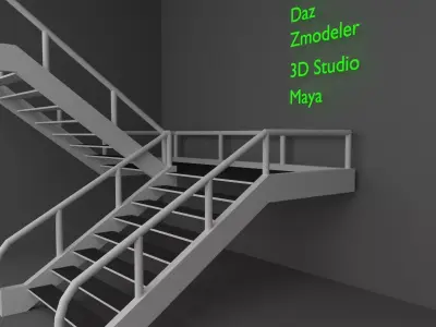 flight of stairs 3D model