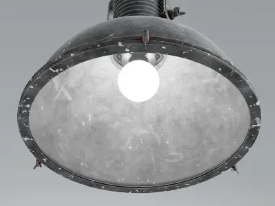 Old Hanging Table Lamp Dirty and Rusted 3D model