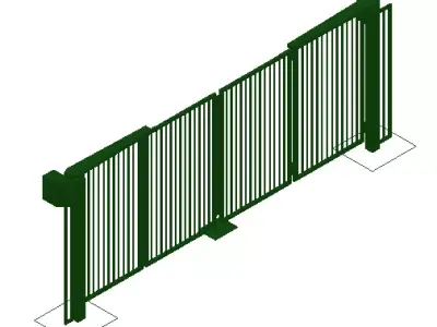 main entry swing gate 3D model